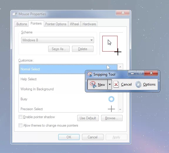 Use the snipping tool to capture the image.
