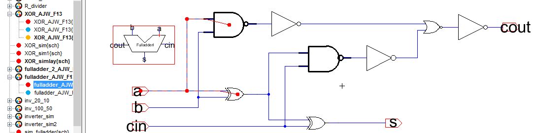 Lab6 Designing Nand Nor And Xor Gates For Use To Design Full Adders