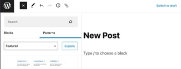 Clique na guia padrões