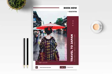 Flyer de viagem para designer de afinidade