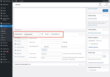 selecionando a opção de download