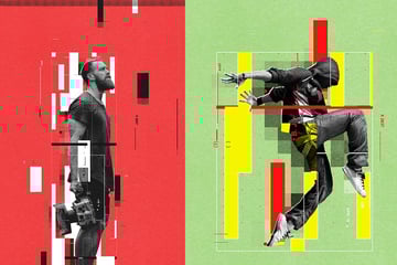 Ação de pôster gráfico moderno