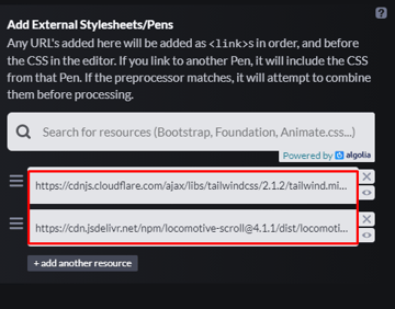 Os arquivos CSS necessários