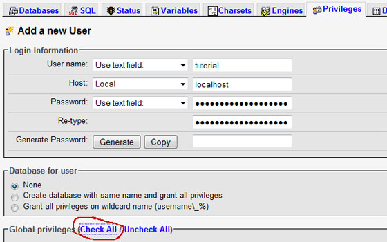 Adicionar um novo usuário