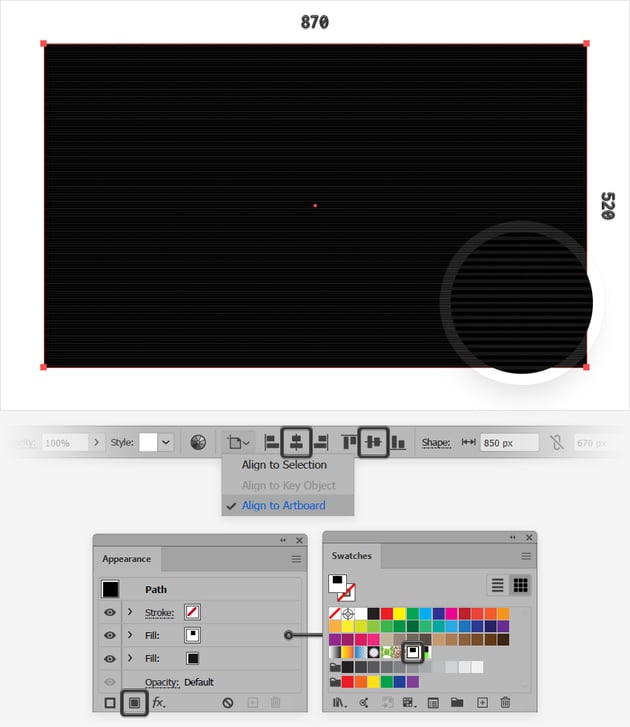 aplicar padrão de plano de fundo