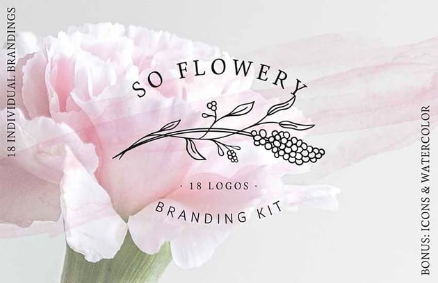 Kit de marca tão florido