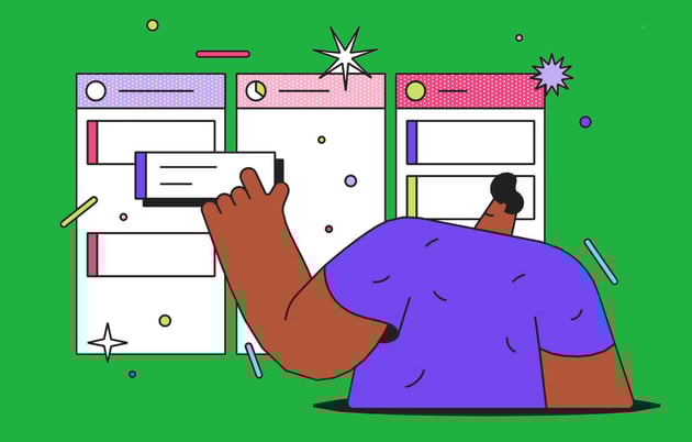 Ilustração de gerenciamento de tarefas de trabalho