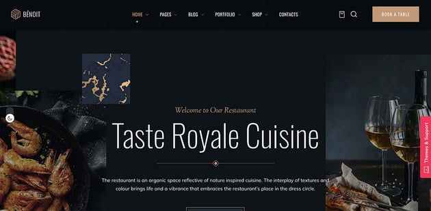 benoit tema wordpress escuro