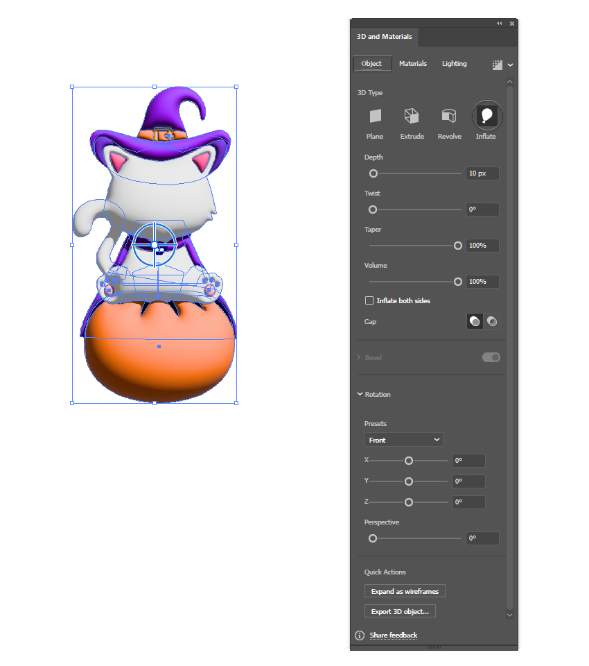 Como aplicar o efeito Inflar 3D