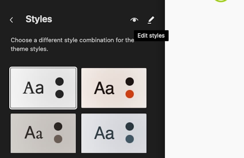 editar estilos no WordPress