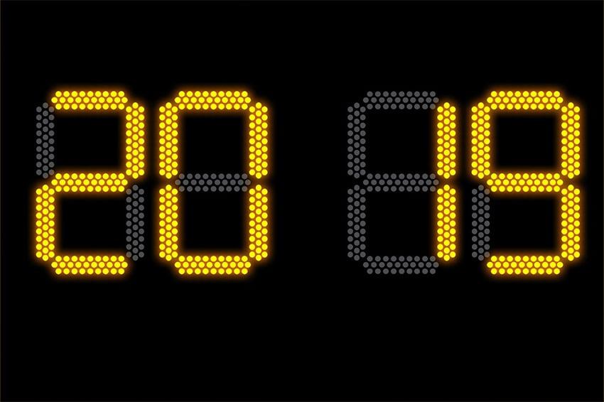 relógio digital photoshop