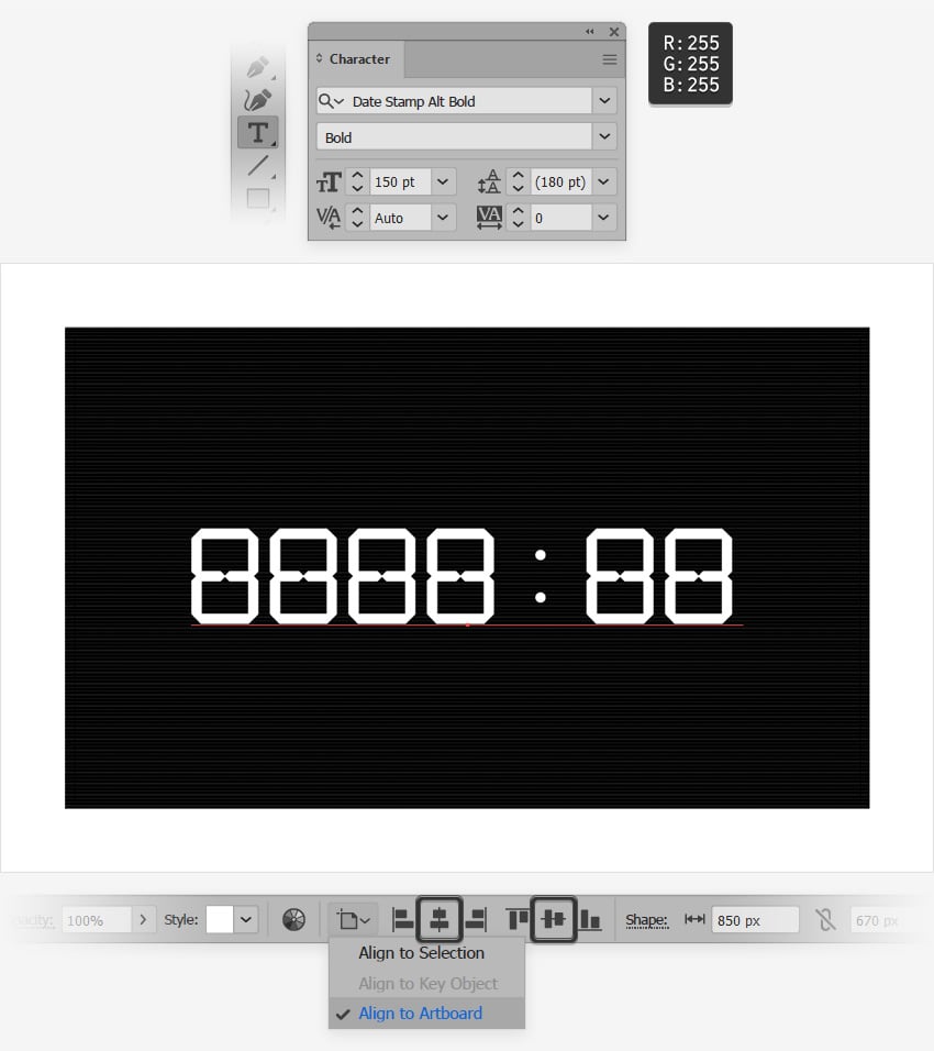 ferramenta de tipo ilustrador
