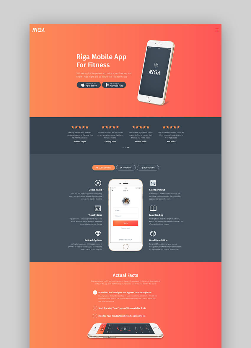 19 Best Mobile App Landing Page Template Designs 2020 Examples