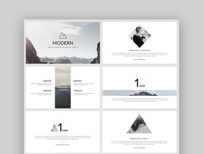 20 Free Modern Powerpoint Ppt Templates With Minimalist Designs 2020