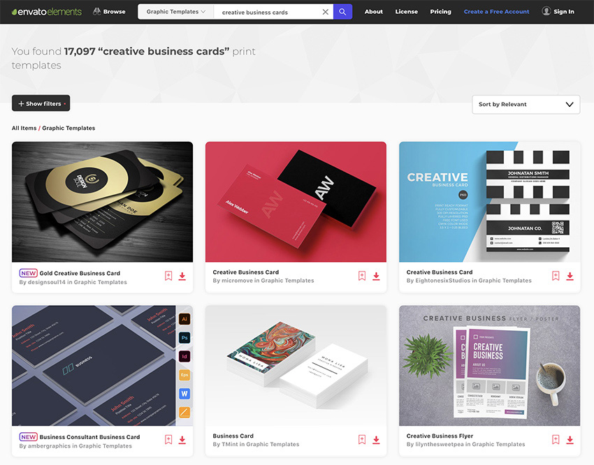 20 Best Business Card Design Templates Free Pro Downloads