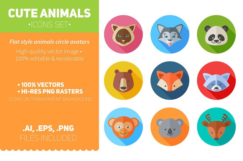 How To Create A Set Of Flat Animal Icons In Adobe Illustrator