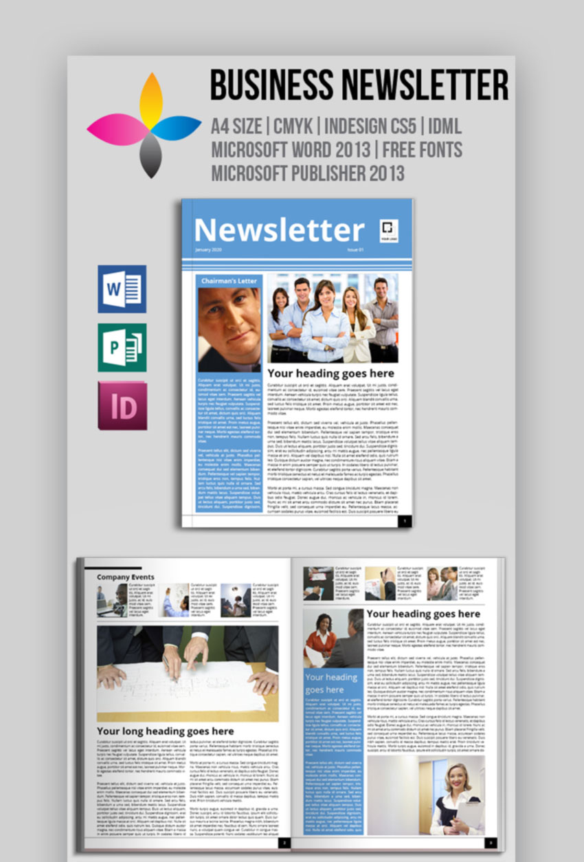 20 Best Free Editable Microsoft Word Newsletter Print Templates For 2020