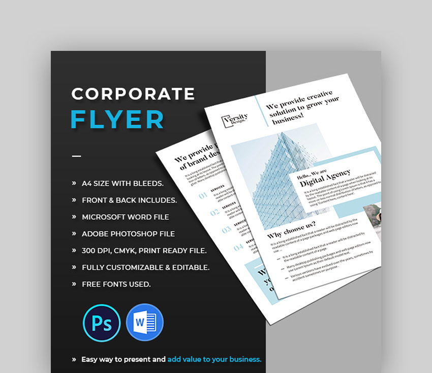 17 Best Free Flyer Templates For Google Docs Ms Word Printable 2020