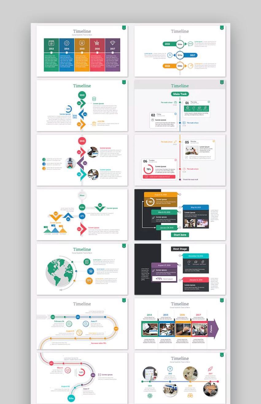 25 Easy To Use Google Slides Timeline Templates For 2020 Presentations