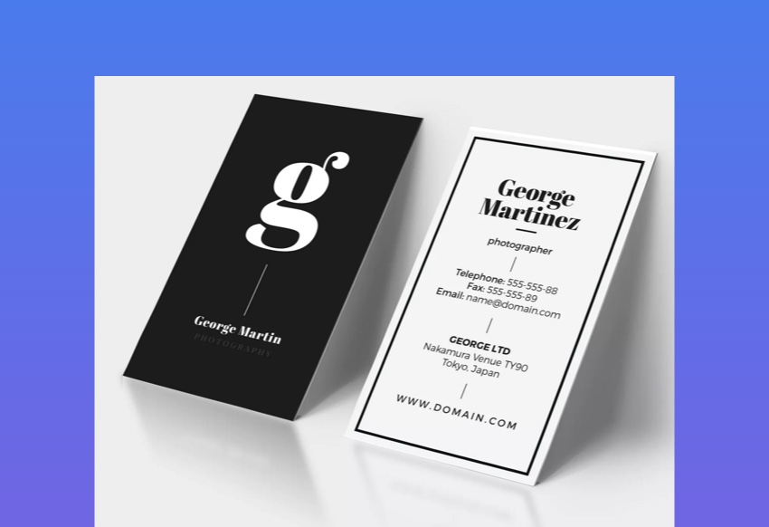 20 Double Sided Vertical Business Card Templates Word Or Psd Photoshop For 2019