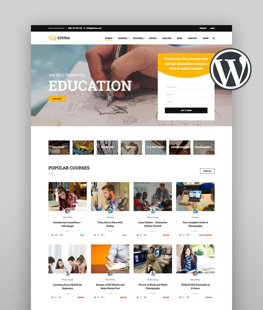 What else could you need from your awesome wordpress based lms? 20+ Top Education WordPress Themes: To Make School Sites