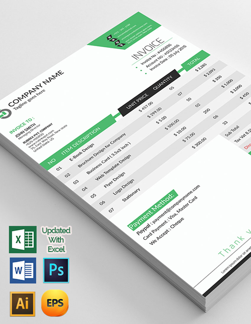 32 Invoice Templates For Corporations Small Businesses