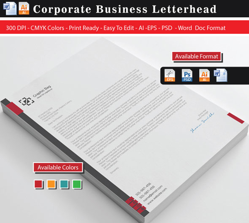 25 Professional Modern Letterhead Templates