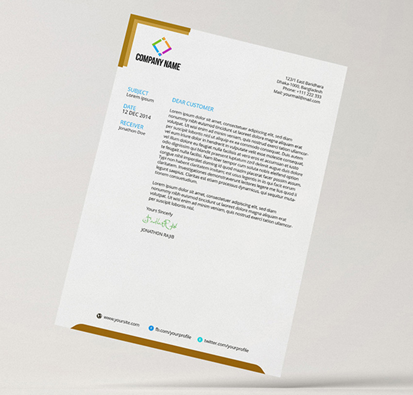 25 Professional Modern Letterhead Templates