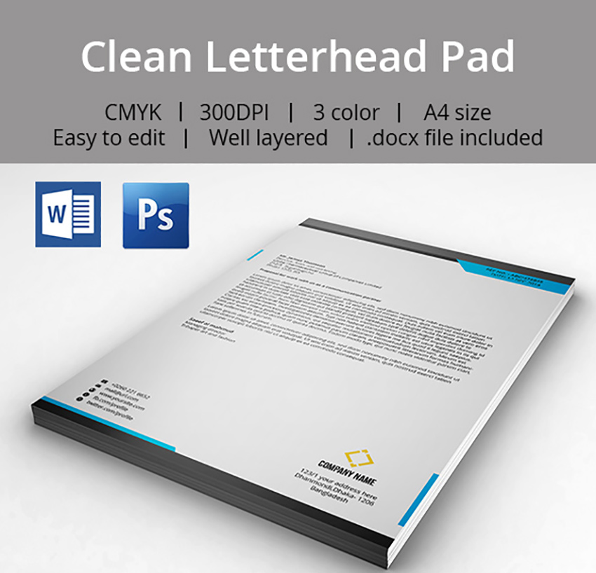 25 Professional Modern Letterhead Templates