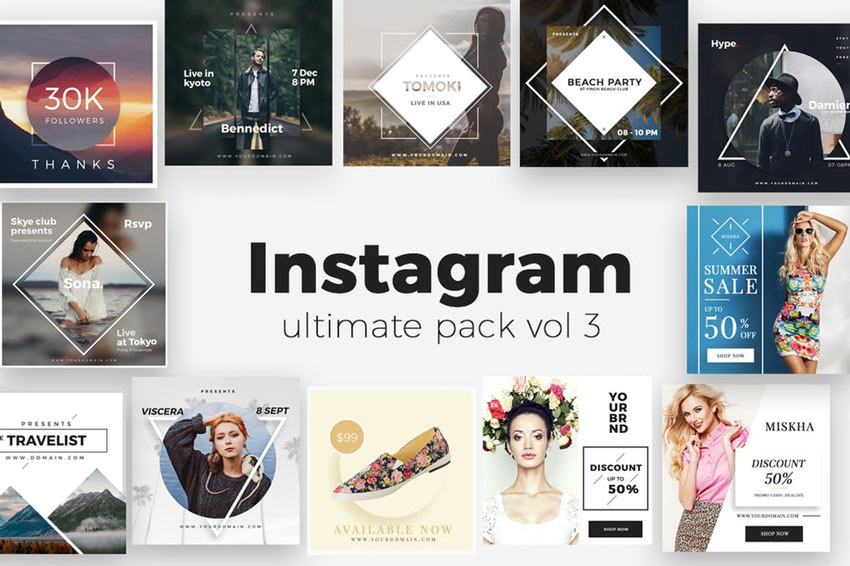 28 Inspiring Instagram Graphics, Banners & Themes