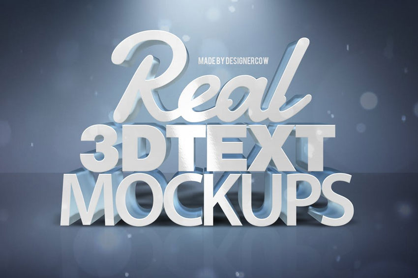 Mockups Free Textl Free Download 3D Text Mockup Free