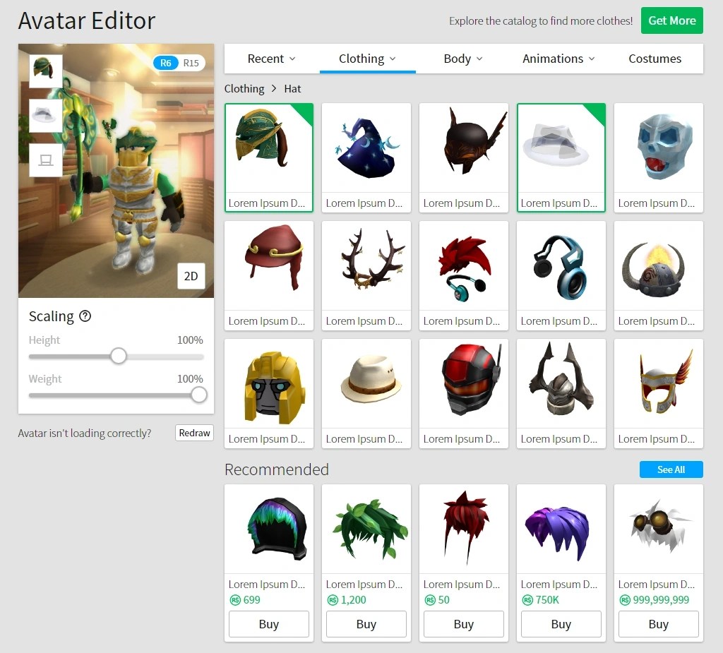 Avatar Editor Update Roblox