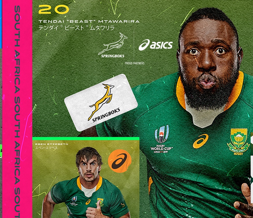 South Africa 2019 Rug World Cup Asics Jerseys Football Fashion In 2021 Springbok Rug Rug World Cup Rug Outfit Asics South Africa Springboks Home Rugby Jersey in Green for the 2019 Rugby World Cup.