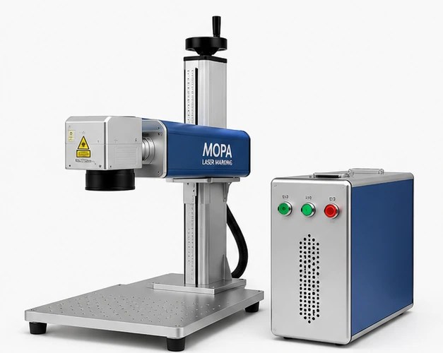 Desktop MOPA laser marking workstation