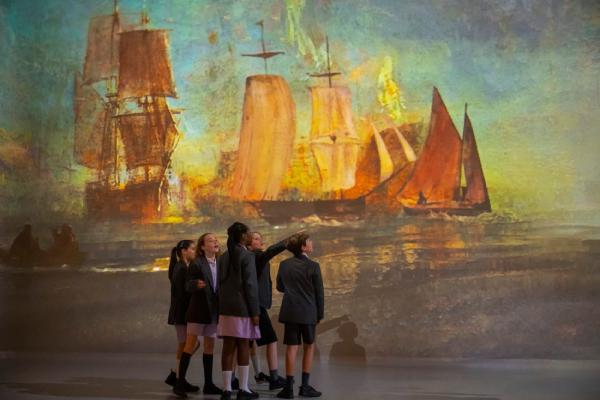 school students enjoying their trip to frameless