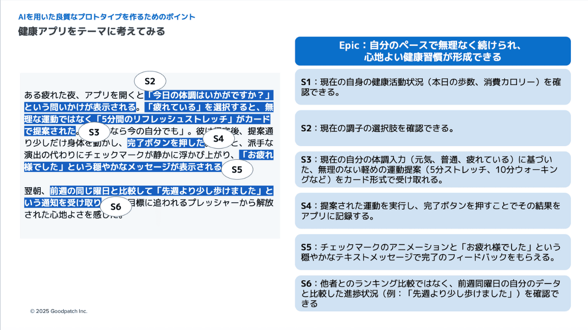 プロンプトに理想の体験（シナリオ）を付与する