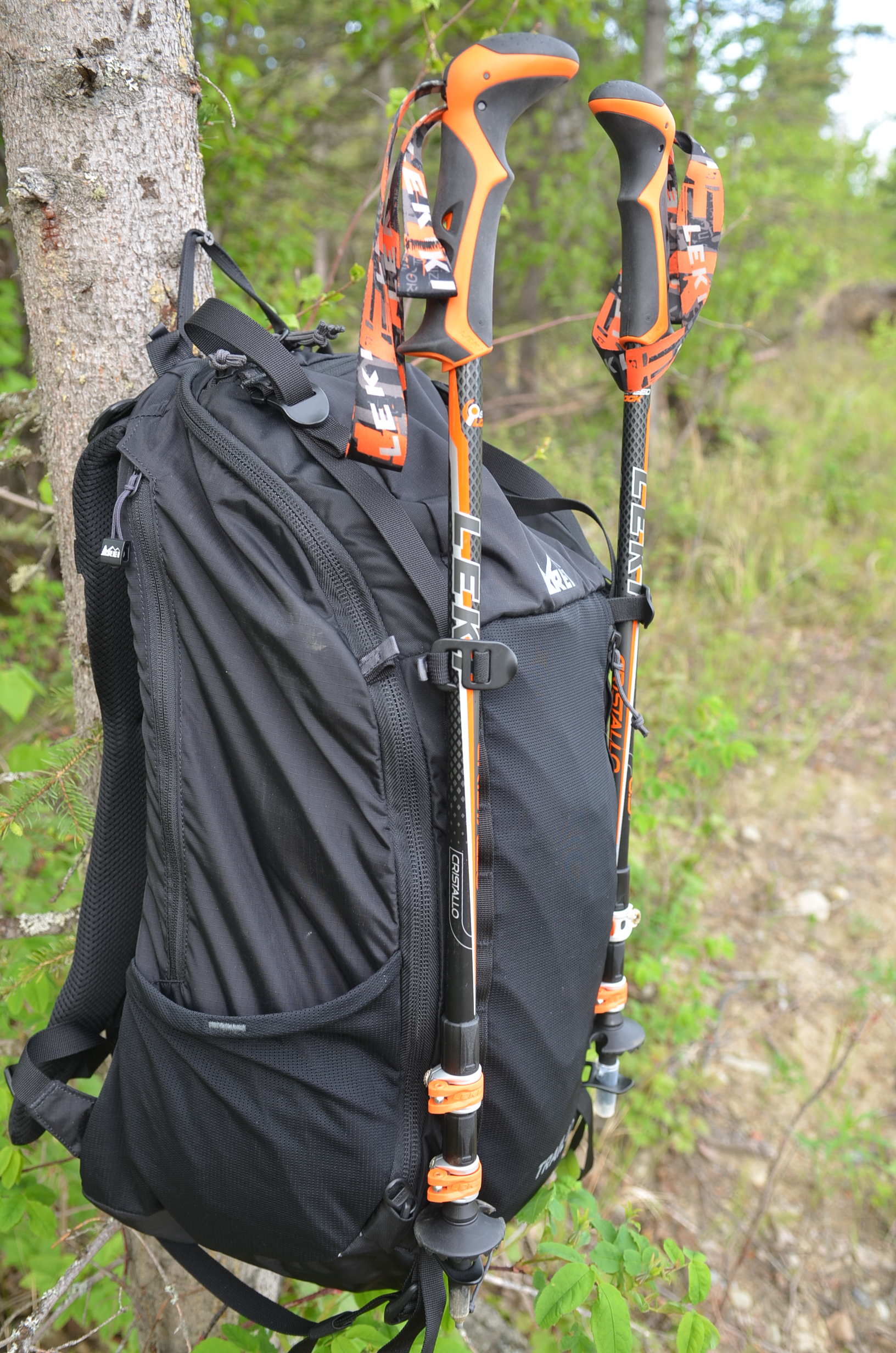 backpack trekking pole loops