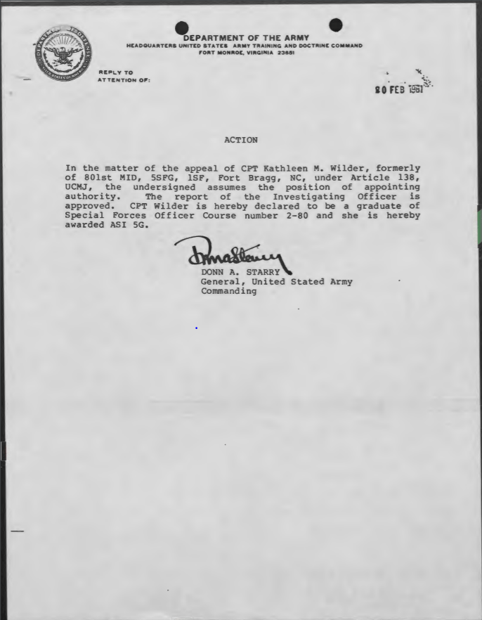 What SOF Means to the Real First Female Green Beret SOFREP