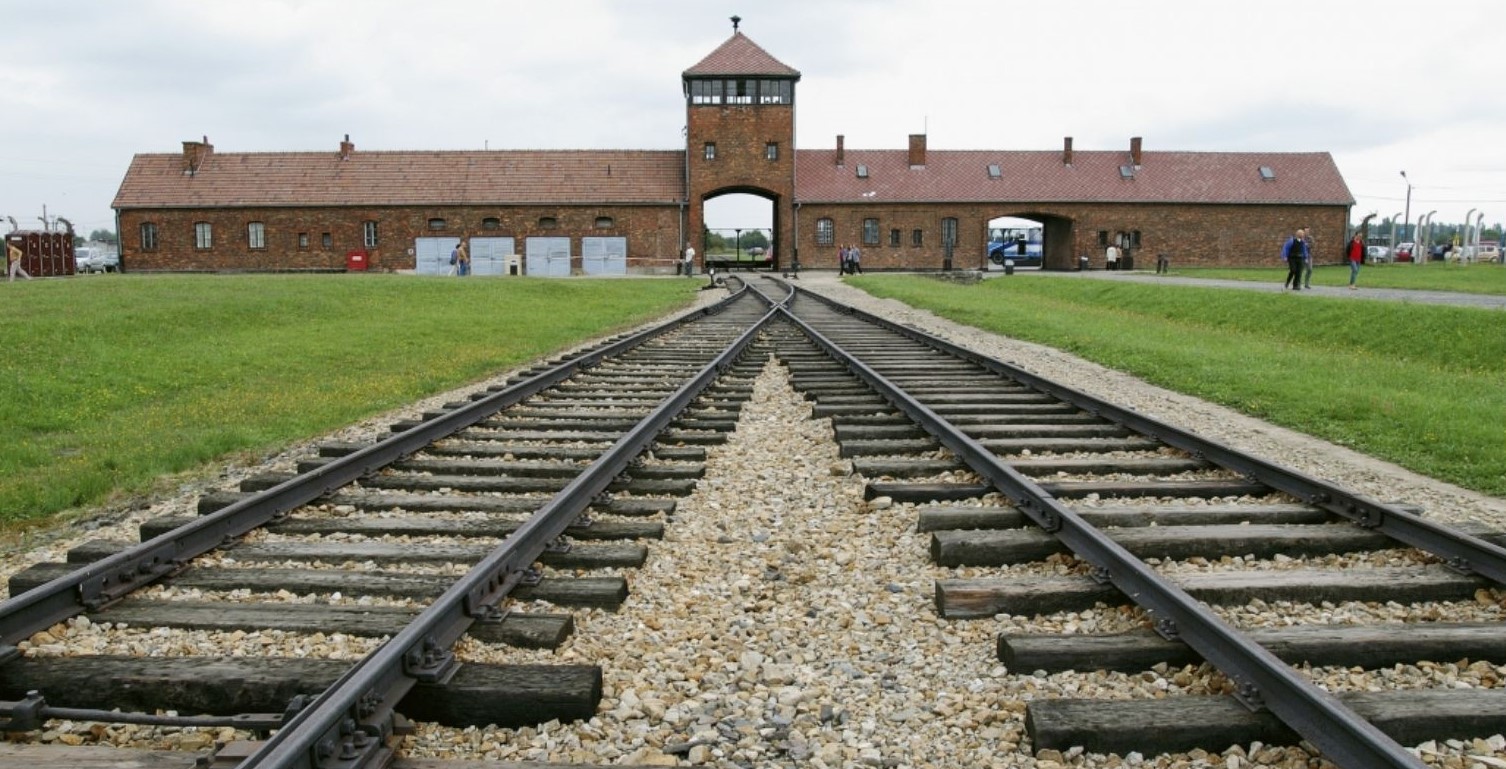 a long view of the concentration camp