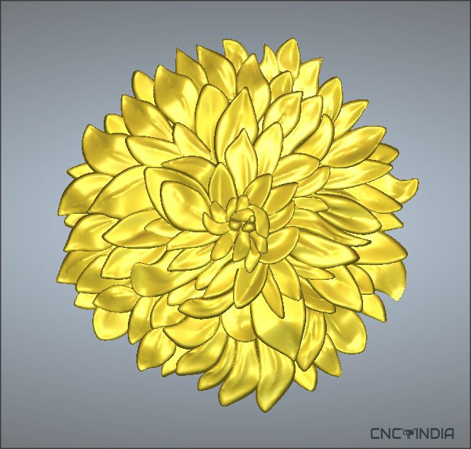 3DLFTR-1043 3D Flower Pattern STL & Relief File Download - CNC INDIA