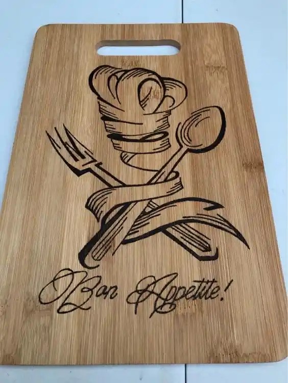 grabado laser en tabla de picar