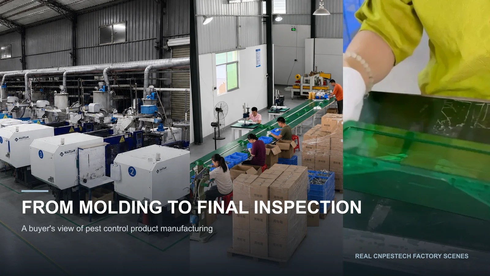 Fluxo de trabalho de fabricação e inspeção em seis estágios