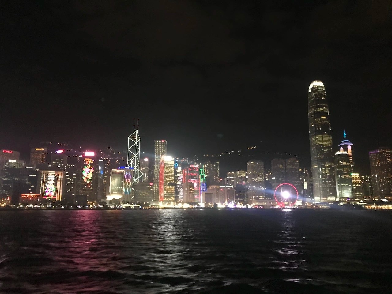 ヴィクトリアハーバーの夜景