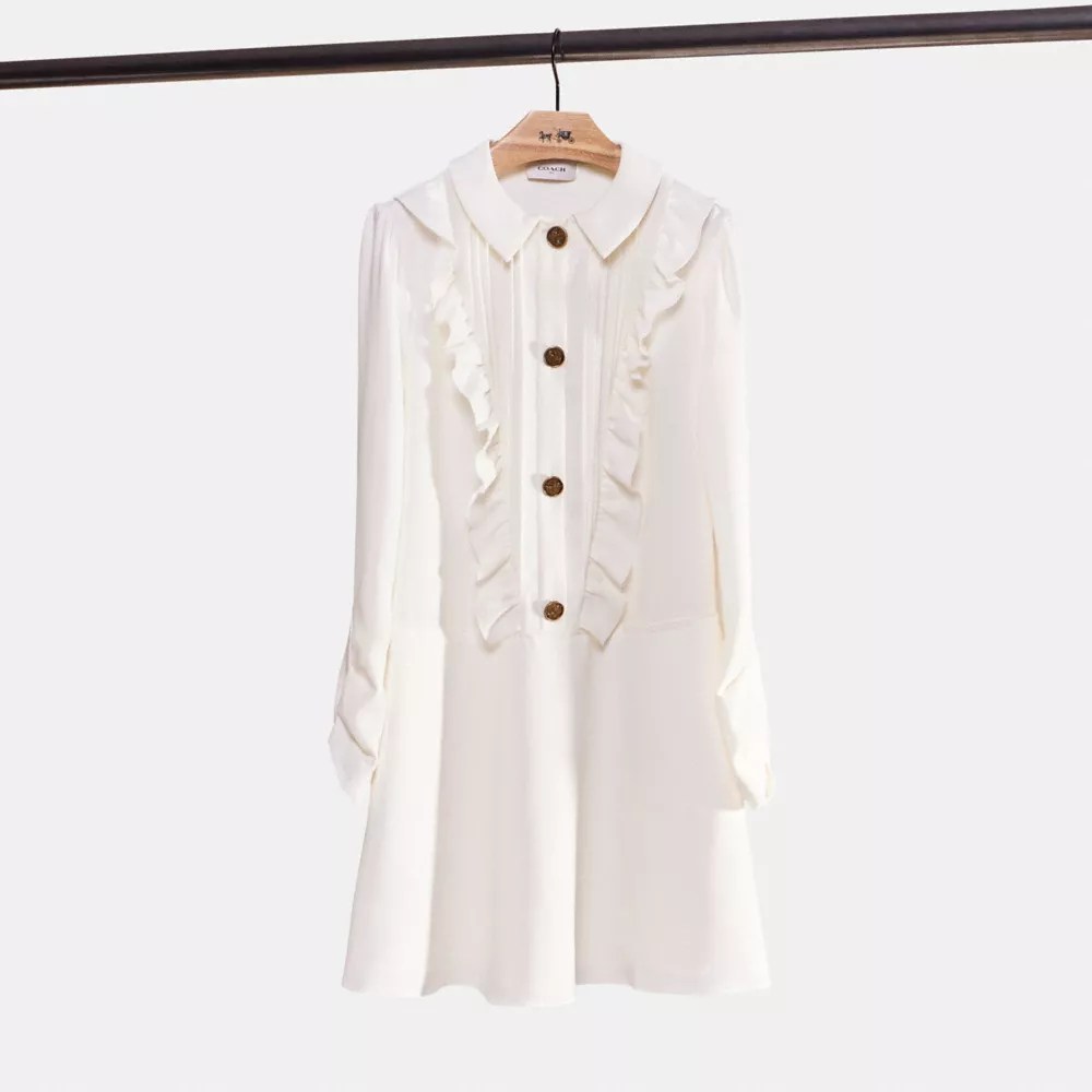 Restored ruffle bib dress