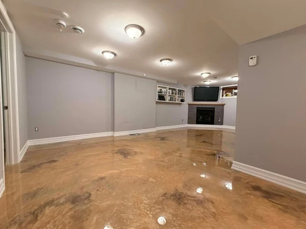 Basement epoxy flooring in Ottawa