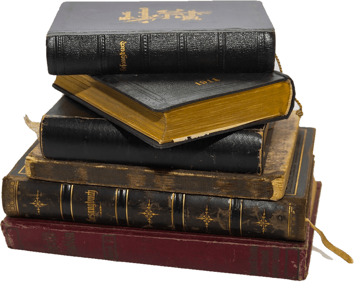Stack of old Bibles