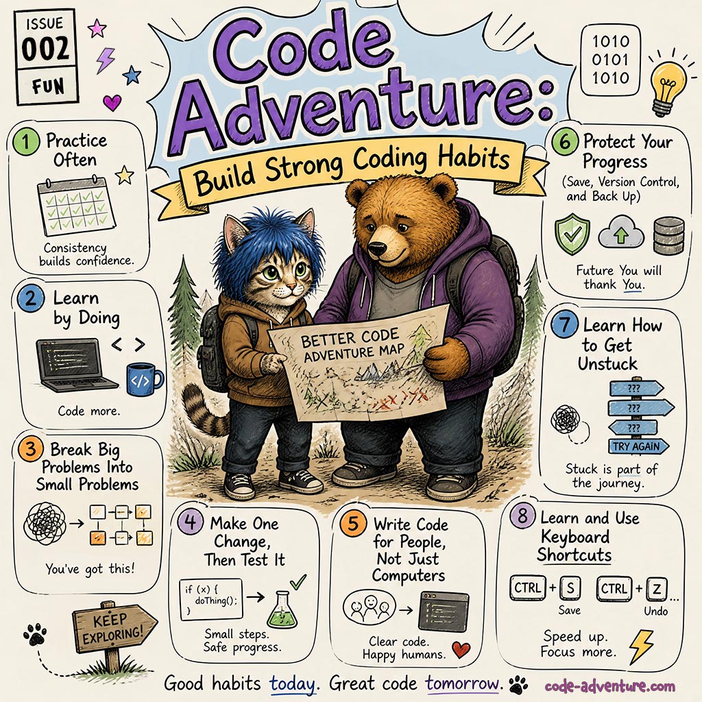 Code Adventure Comic: Build Strong Coding Habits