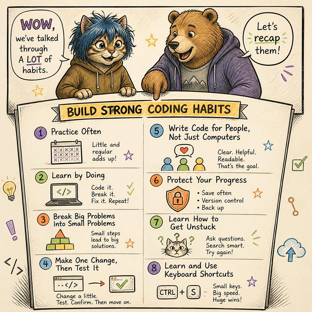 Code Adventure Comic: Build Strong Coding Habits