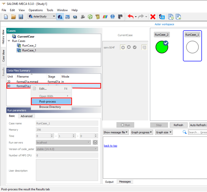 open post processing AsterStudy 2019