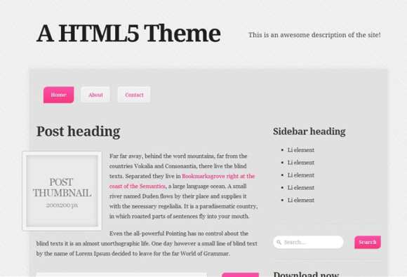 25-de-teme-XHTML-CSS-gratuite-Doar-HTML5-si-CSS3